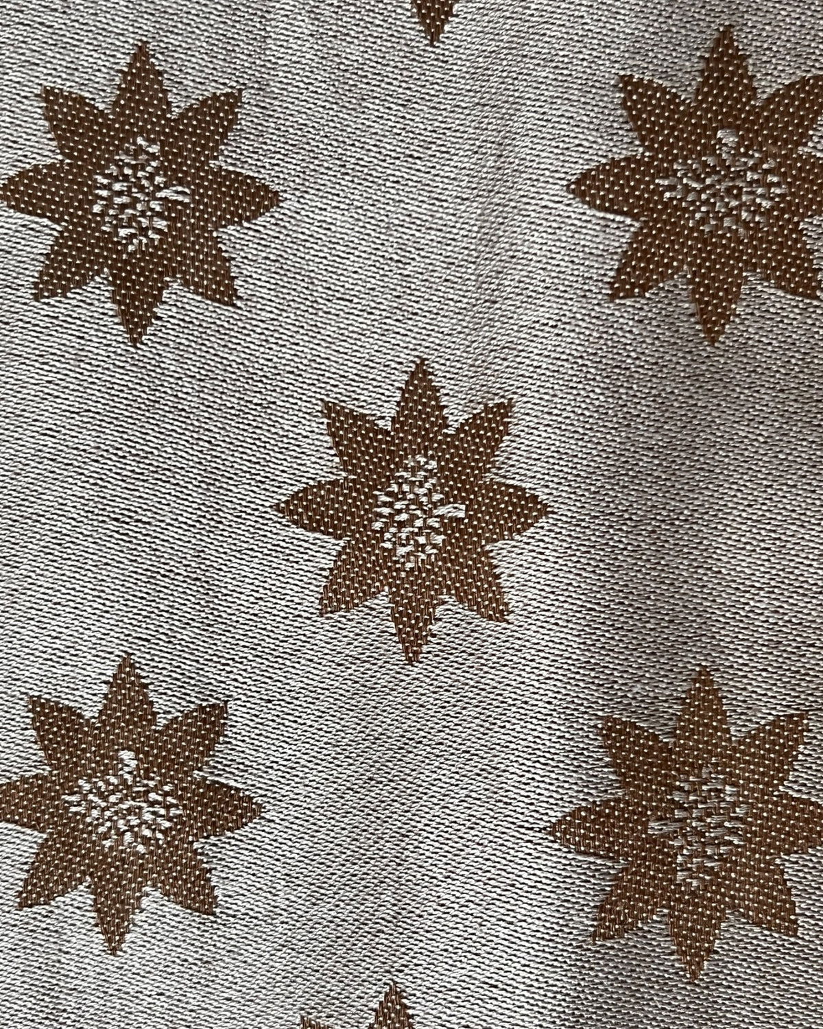 Mulberry Floral Print Silk & Wool Blend Scarf – Beige & Cream
