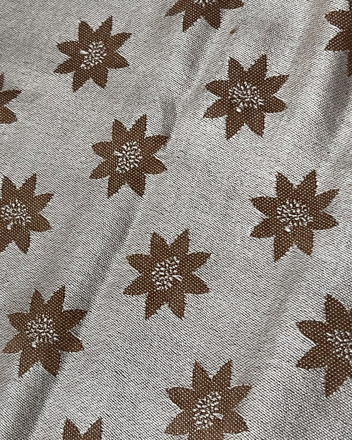 Mulberry Floral Print Silk & Wool Blend Scarf – Beige & Cream