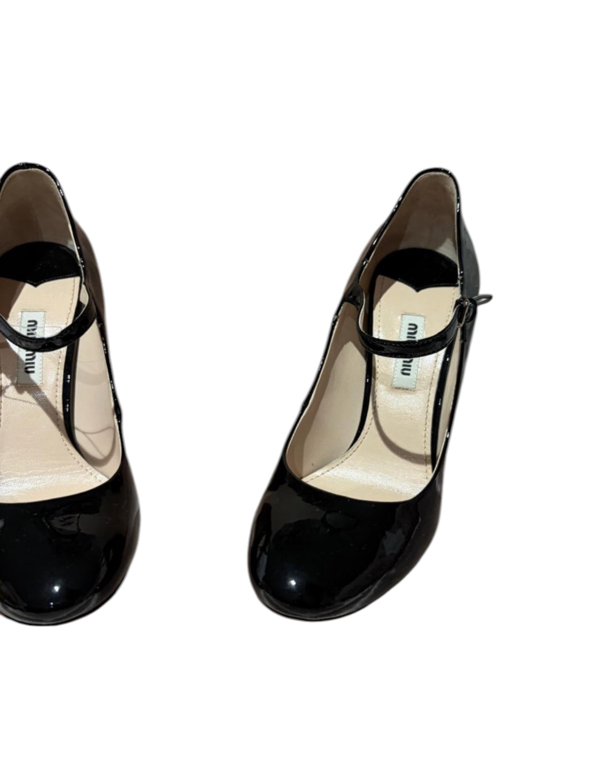 Miu Miu Black Patent Leather Mary Jane Heels