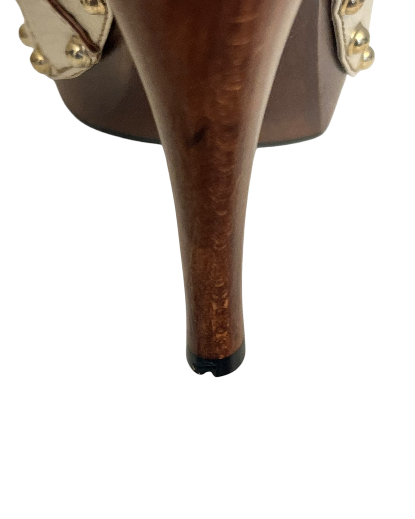 Gucci Horsebit Leather Wooden Heel Mules - Size 39