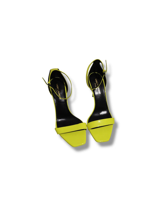 Saint Laurent Sandals | Neon Yellow - The Luxury Savvy