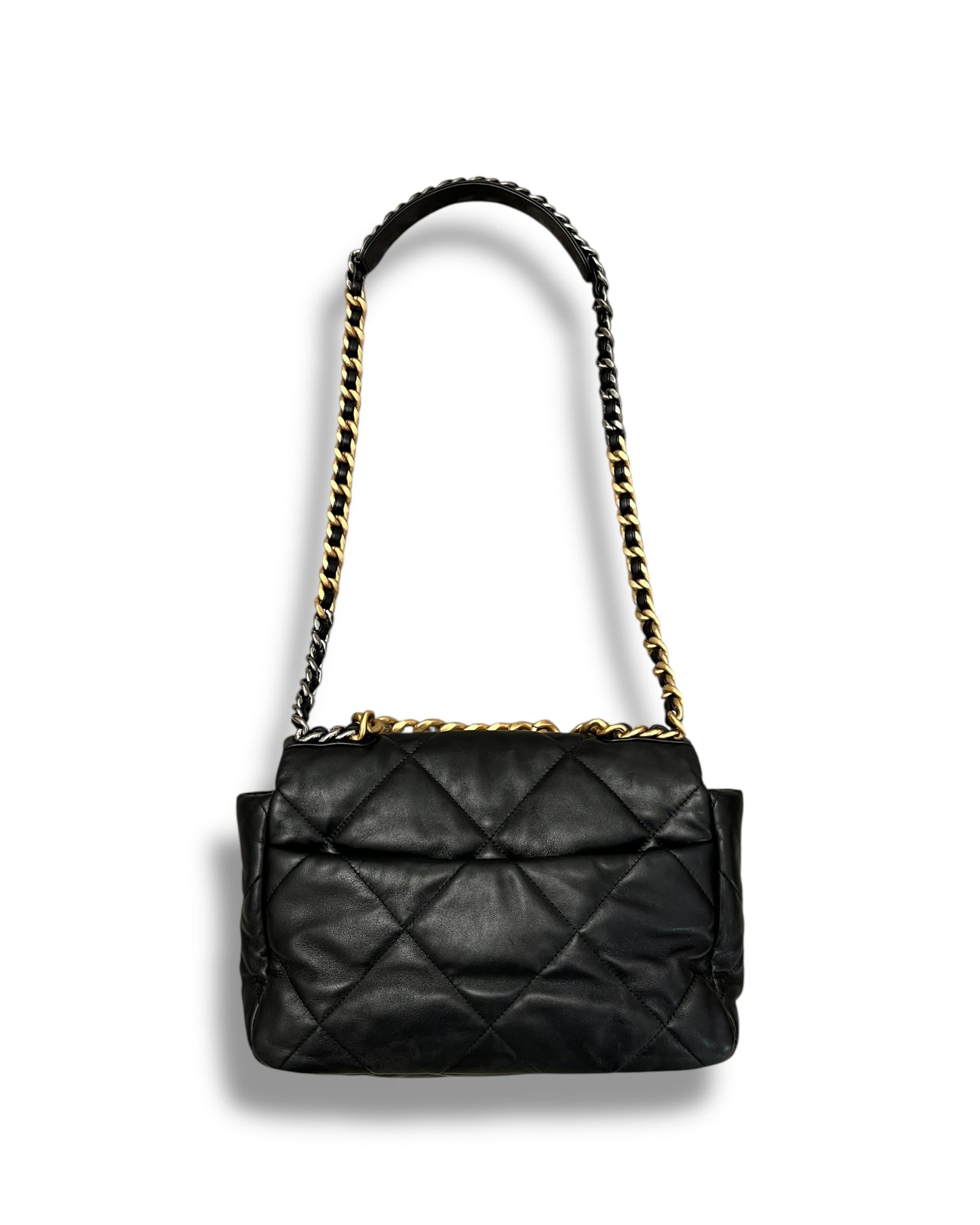 Chanel 19 Large Flap Bag – Black Lambskin, Mixed Hardware – (22P Collection)