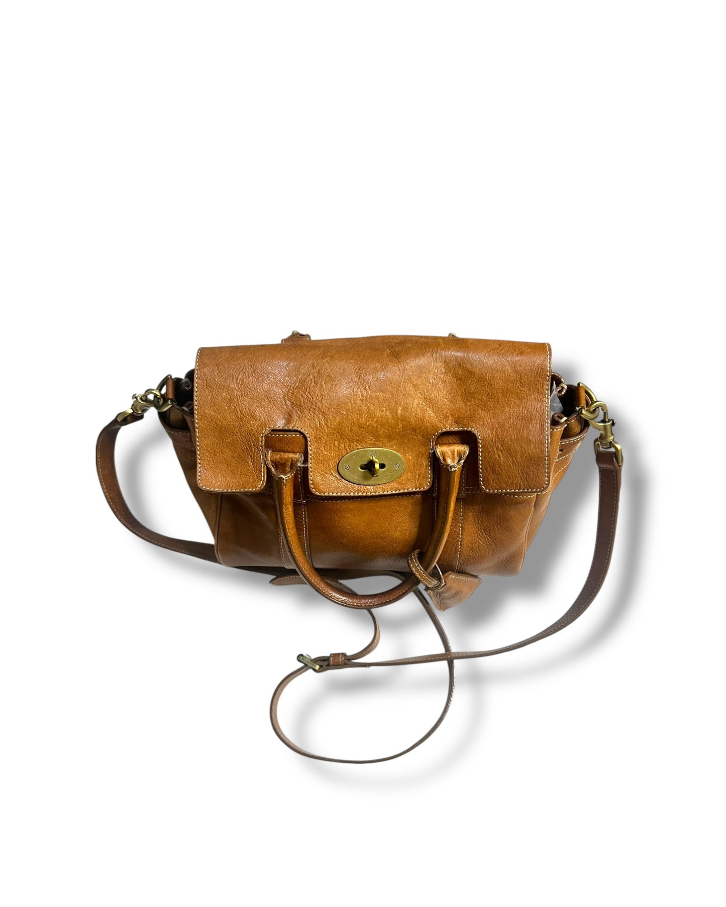 Mulberry Bayswater Natural Vegetable Tanned Leather Satchel in Oak - The Luxury Savvy