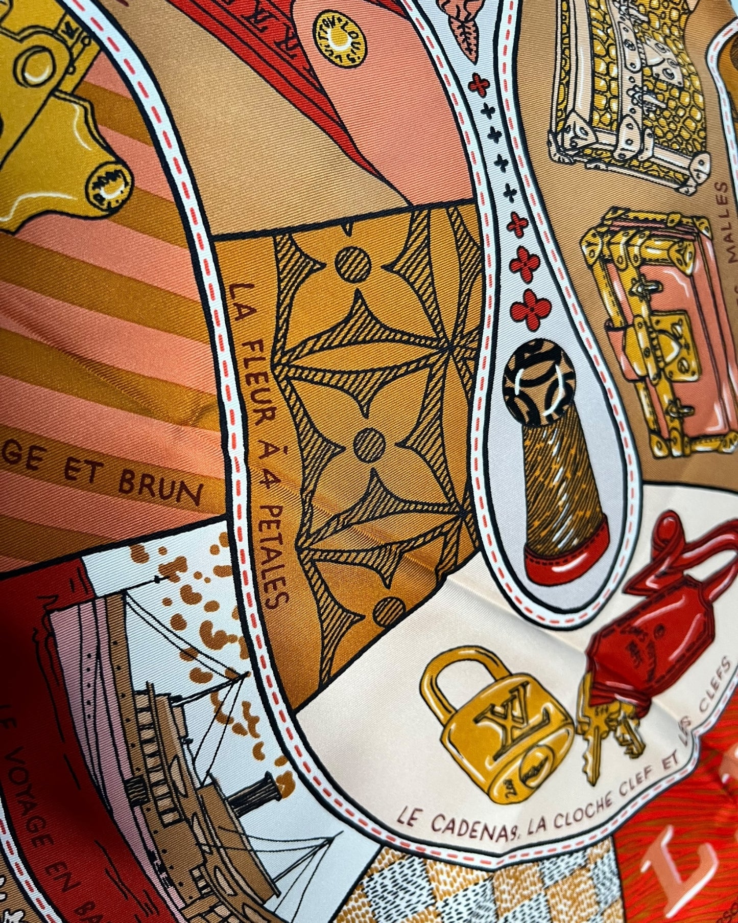 Louis Vuitton Jeu de Louis Silk Scarf 90 x 90