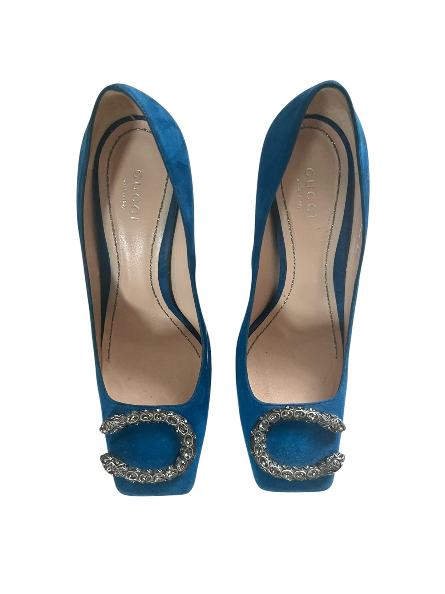 Gucci Dionysus Suede Pumps – Blue | Size 37