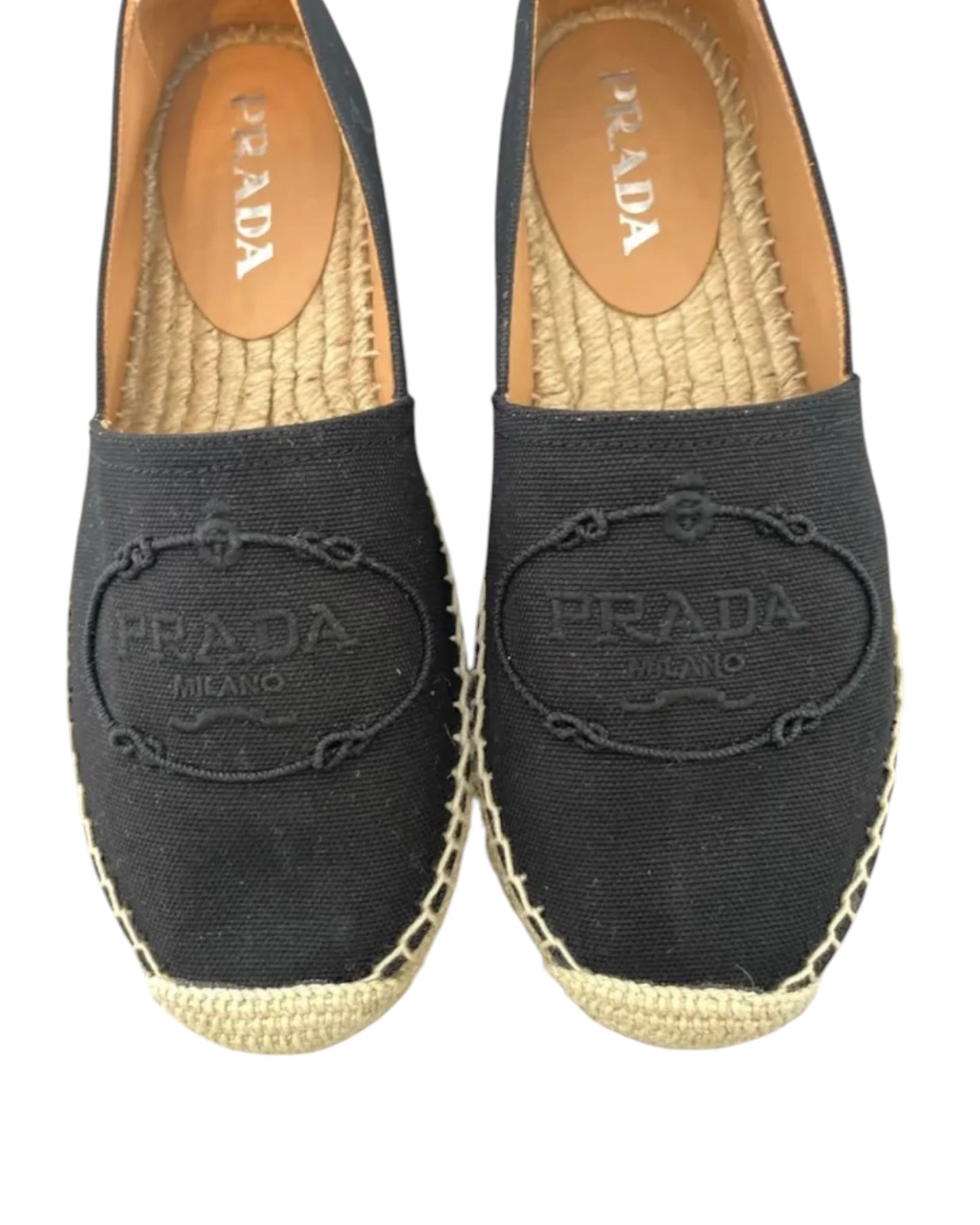 Prada Black Logo Espadrilles | Size EU 37