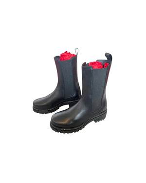 René Caovilla Bika Black Leather Chelsea Boots | Size EU 37