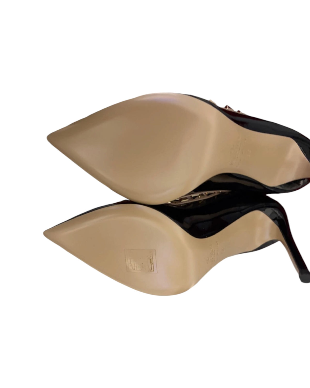 Valentino Garavani Rockstud Pointed-Toe Pumps – Black Patent Leather