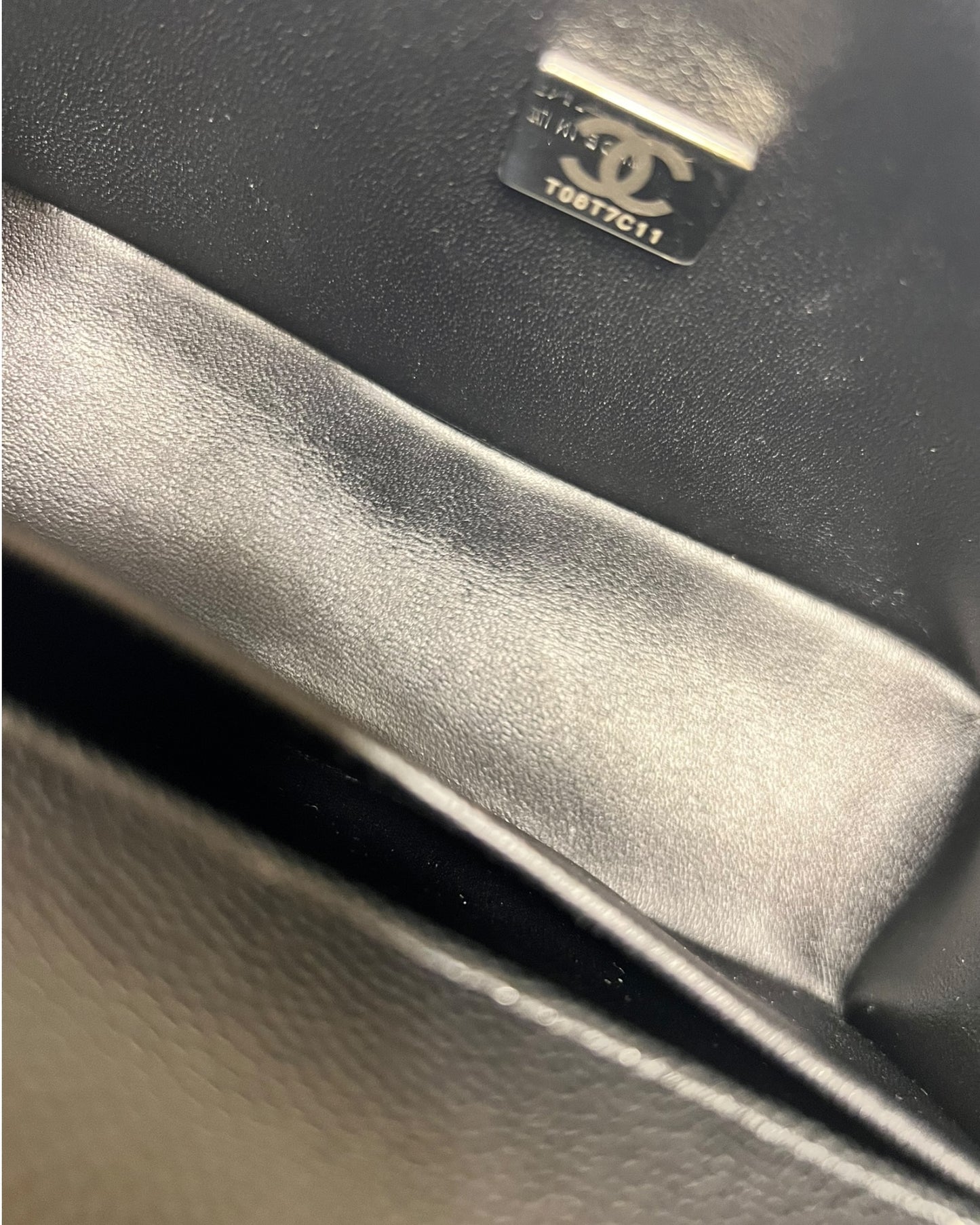 Chanel Boy Small Flap Bag in Black Caviar Leather with Ruthenium Hardware