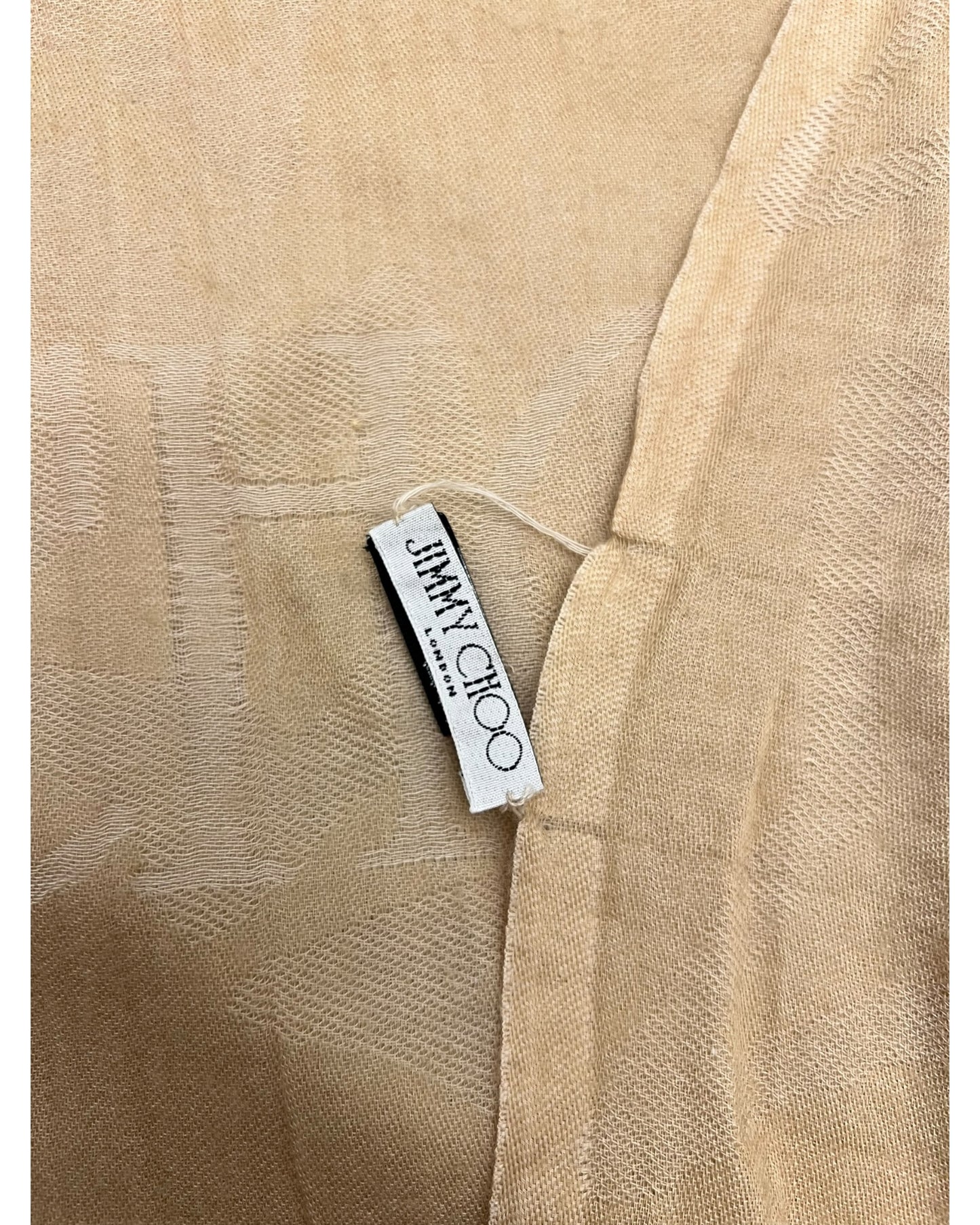 Jimmy Choo Beige Logo Scarf