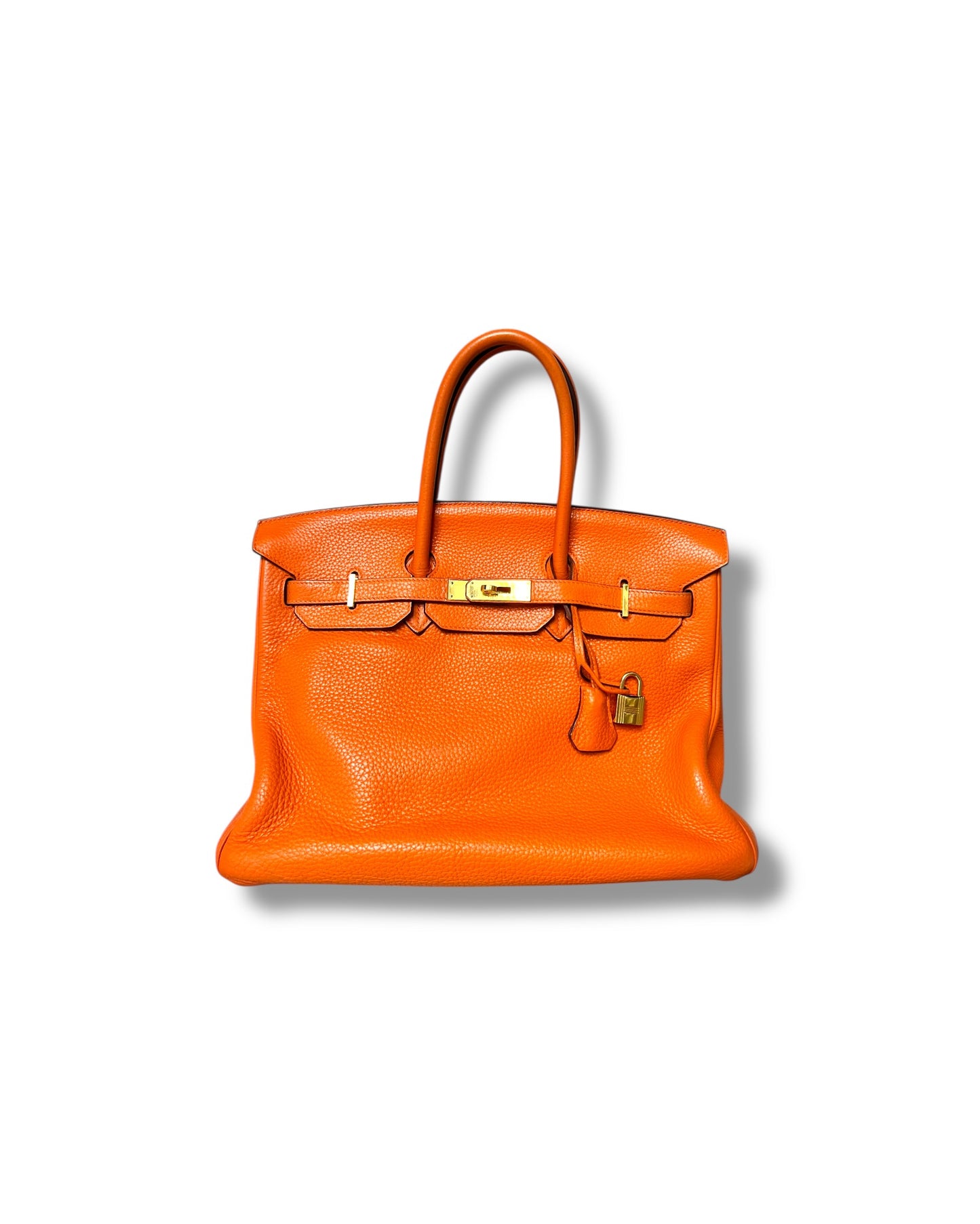 Hermès Birkin 35 Orange Clemence Leather | Very Good Pre-Owned Condition - The Luxury Savvy