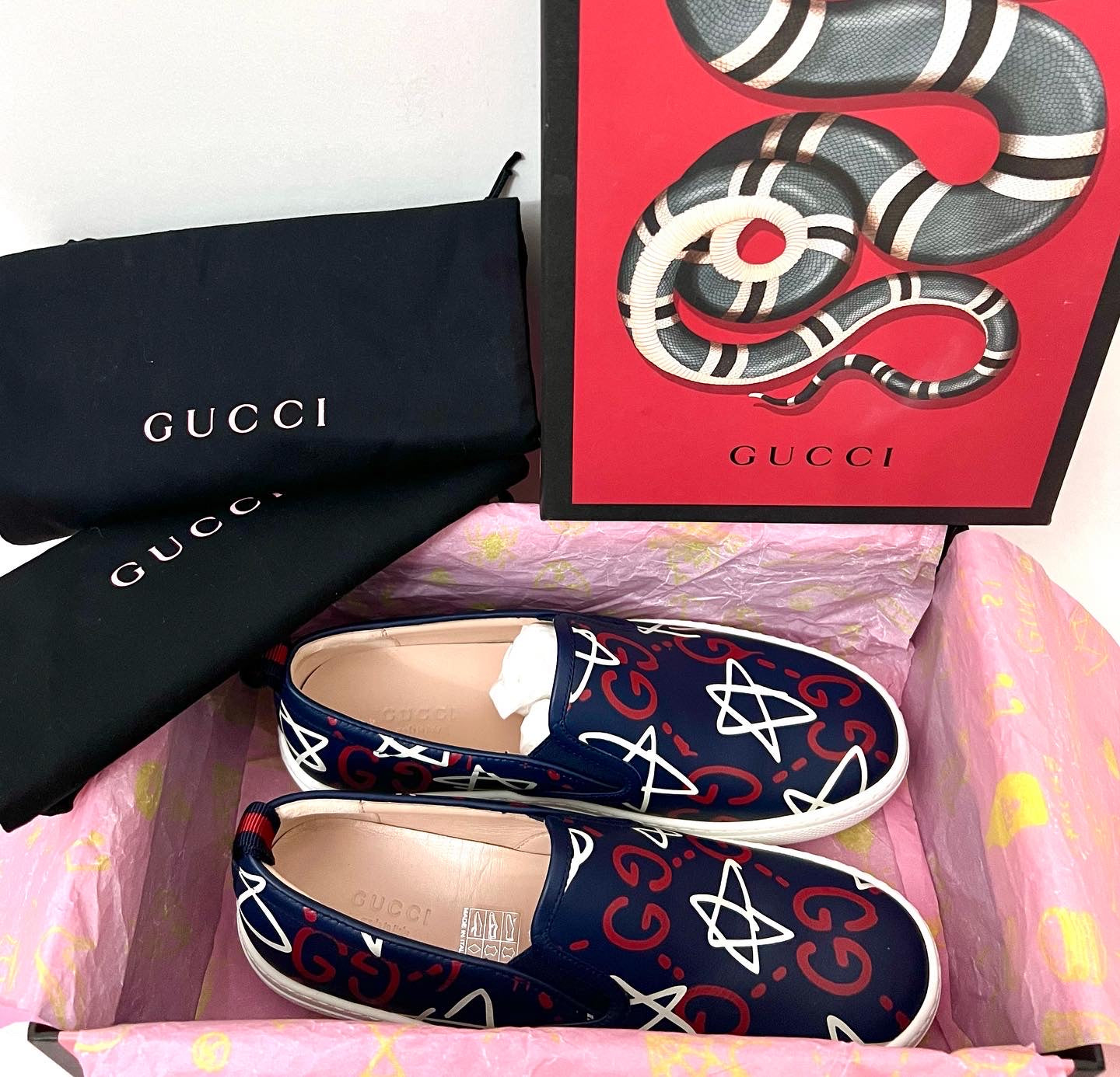 GUCCI GHOST SLIP-ON TRAINERS - The Luxury Savvy