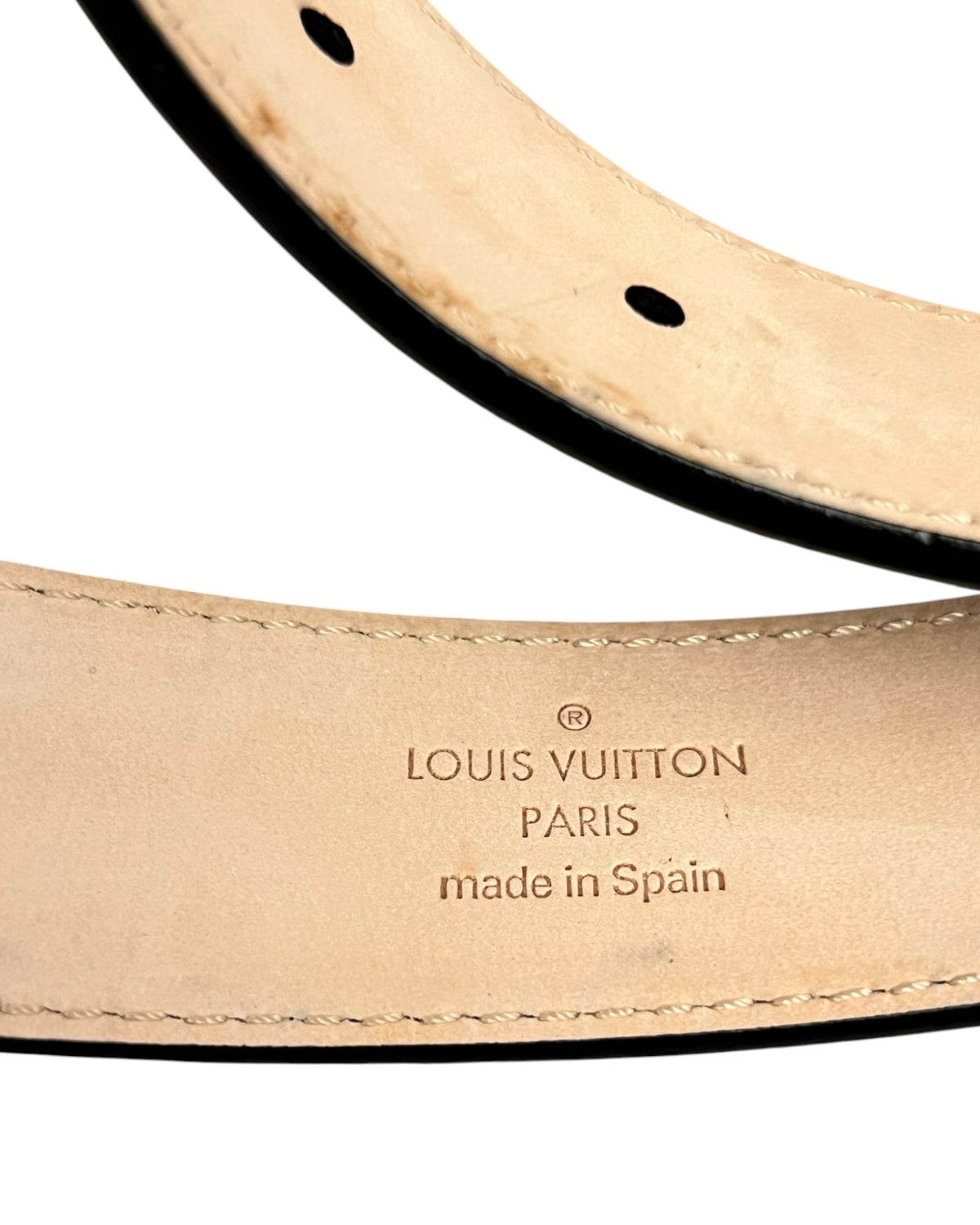 Louis Vuitton Twist 40mm Belt Black Epi Leather Gold Hardware