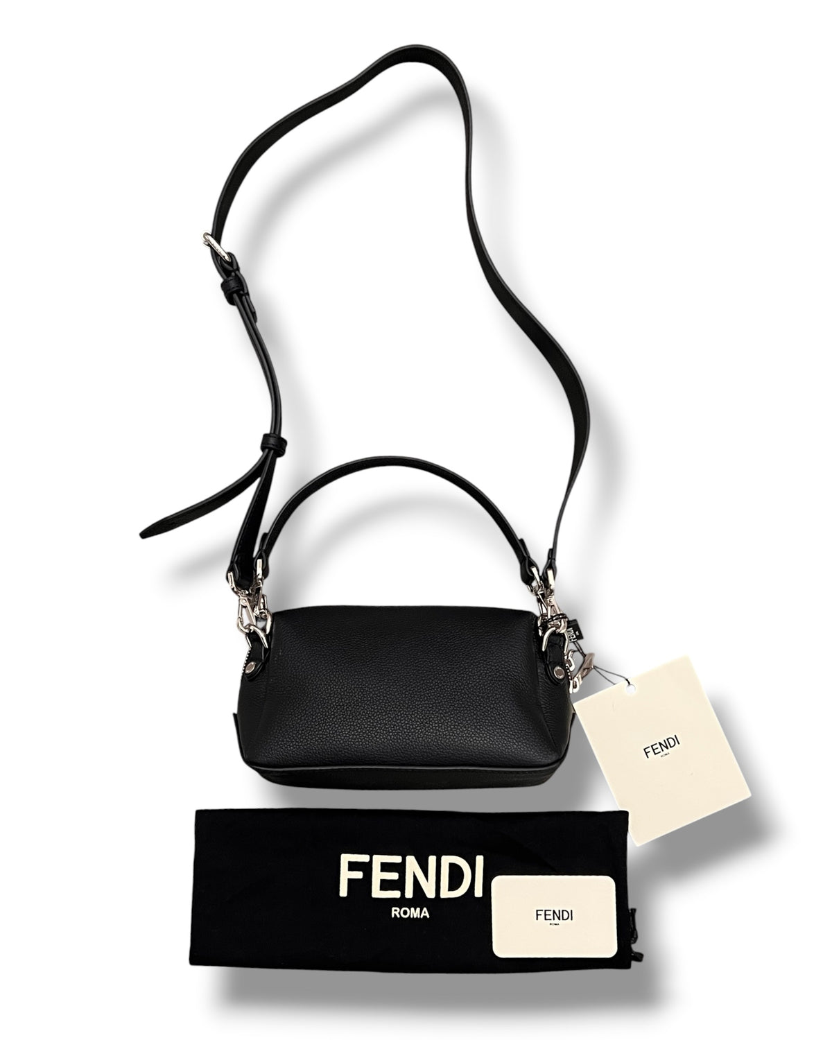 Fendi Black Leather Crossbody Bag