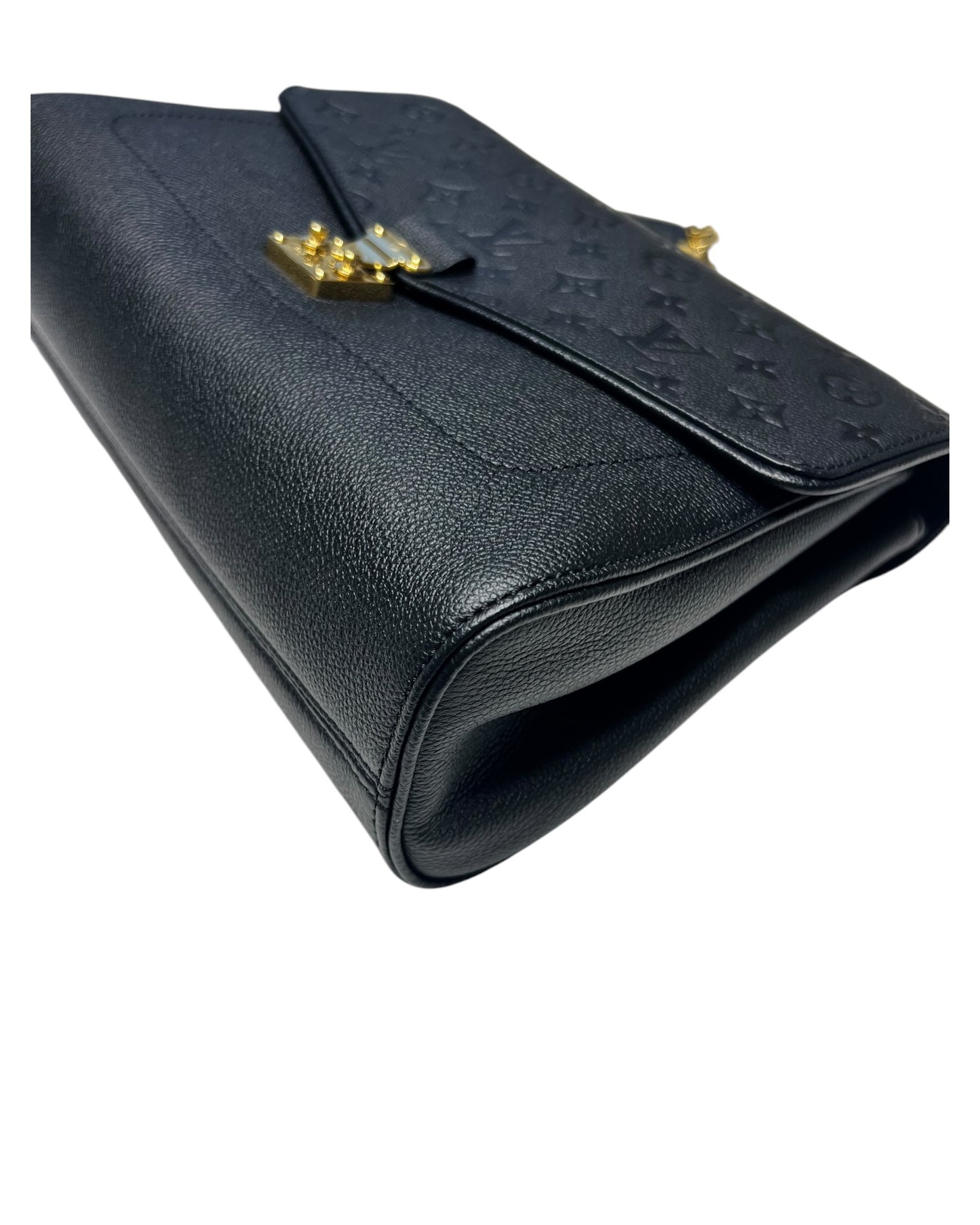 Louis Vuitton Saint-Germain MM Black Monogram Empreinte Leather Shoulder Bag – Gold Hardware