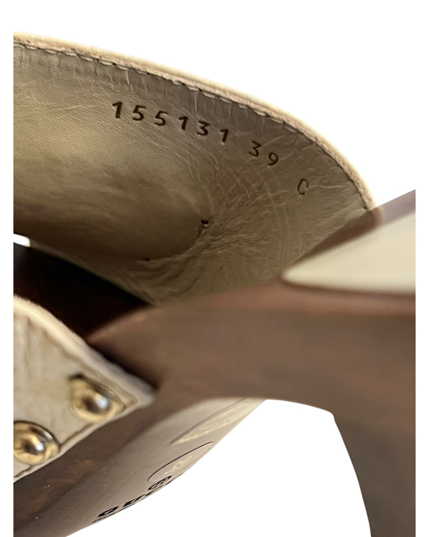 Gucci Horsebit Leather Wooden Heel Mules - Size 39