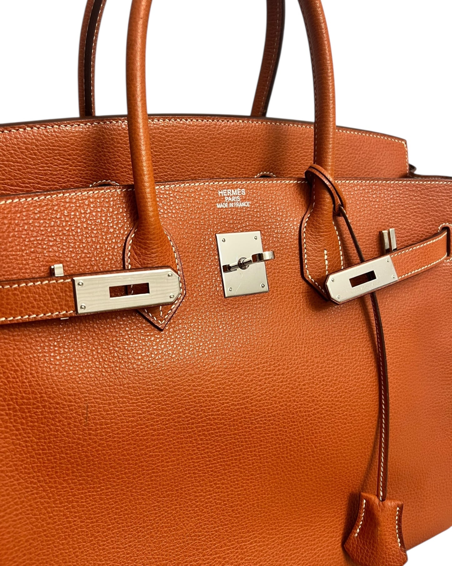 Hermès Birkin 35 Brique Togo with Palladium Hardware (2006) – Full Set