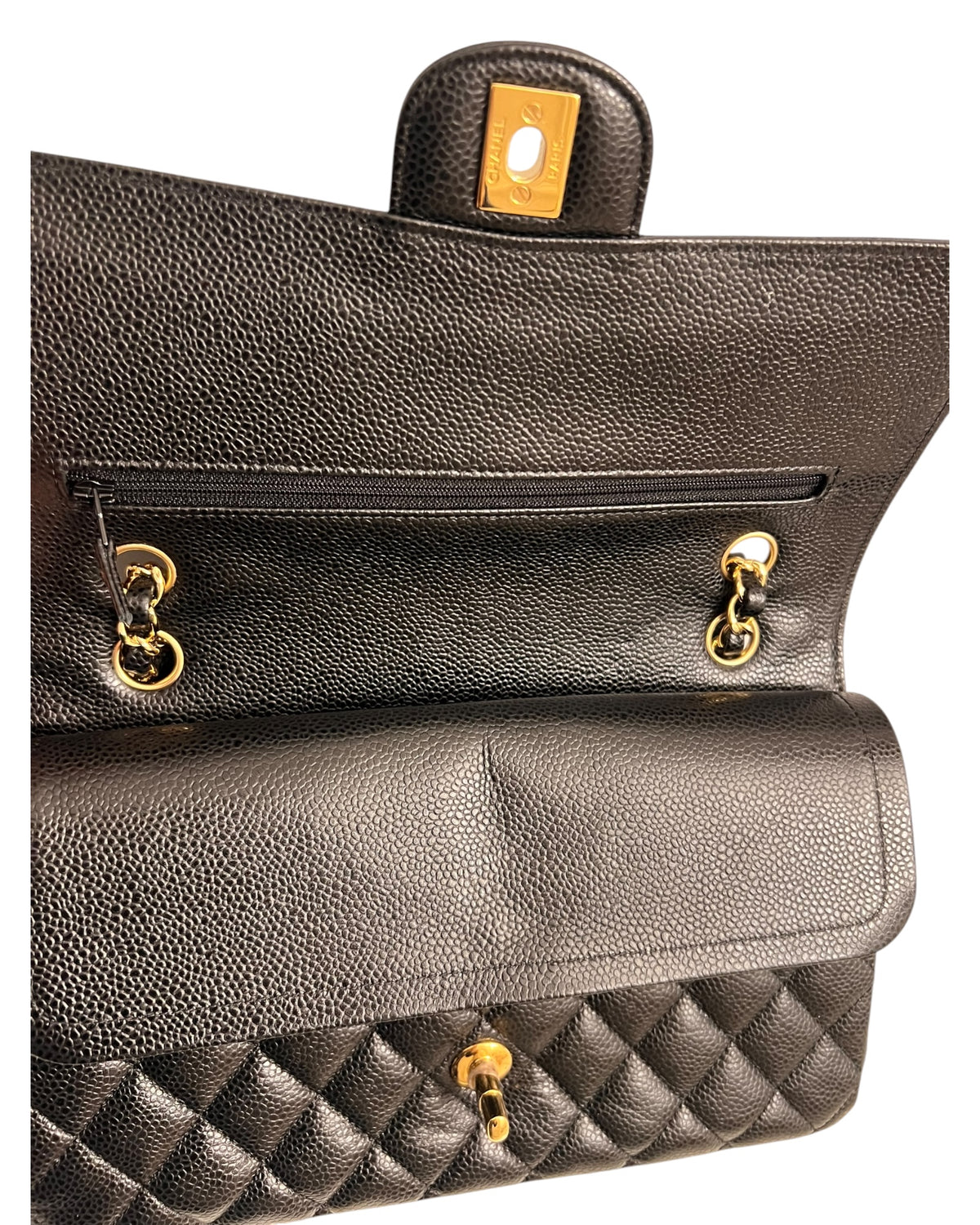 Chanel Classic Medium Flap Bag – Caviar Leather, Gold Hardware | Pre-Owned