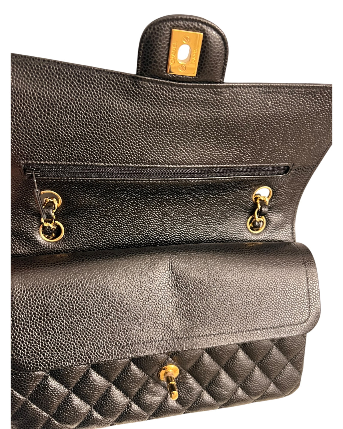 Chanel Classic Medium Flap Bag – Caviar Leather, Gold Hardware | Pre-Owned