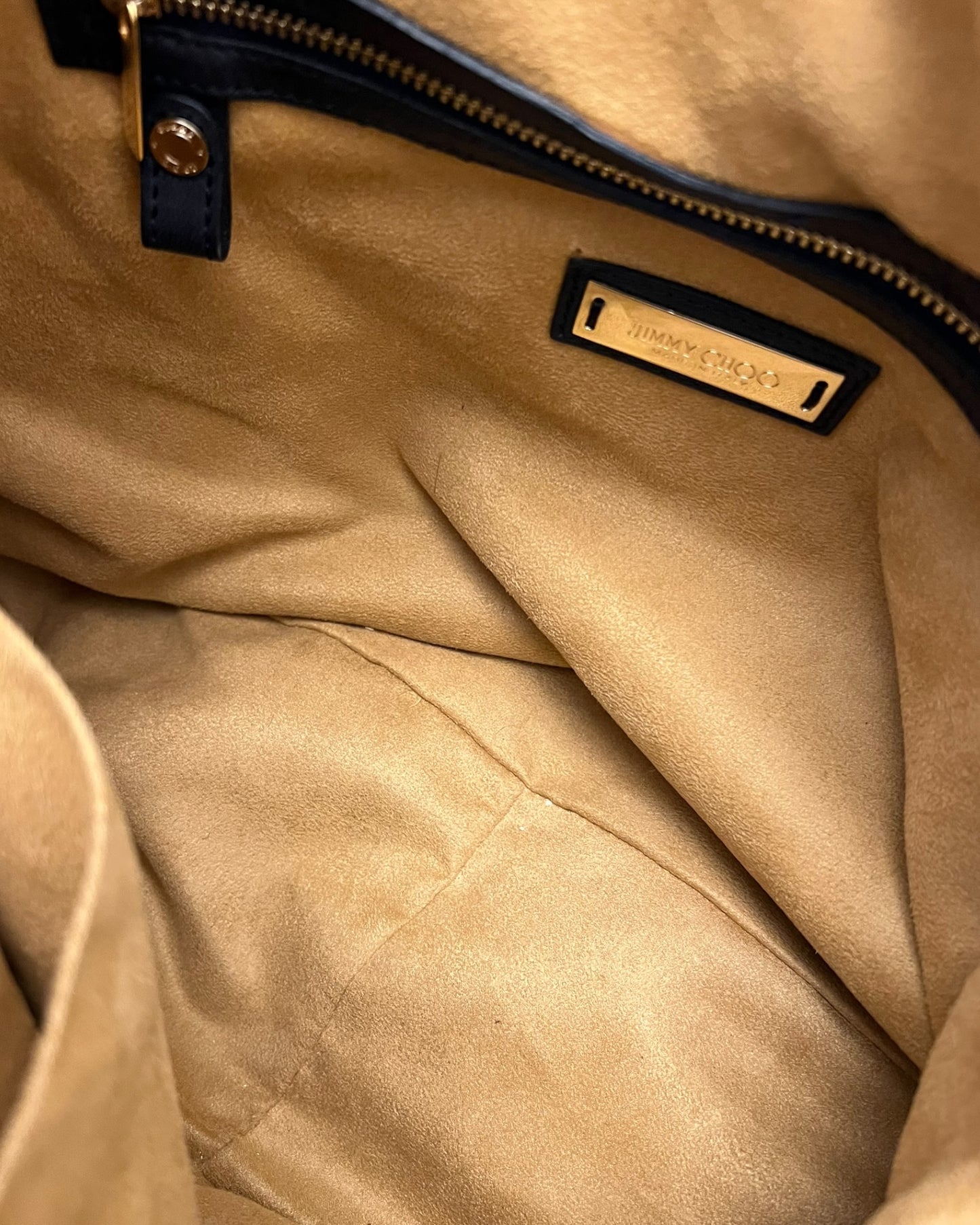 Jimmy Choo Navy Leather Hobo Shoulder Bag