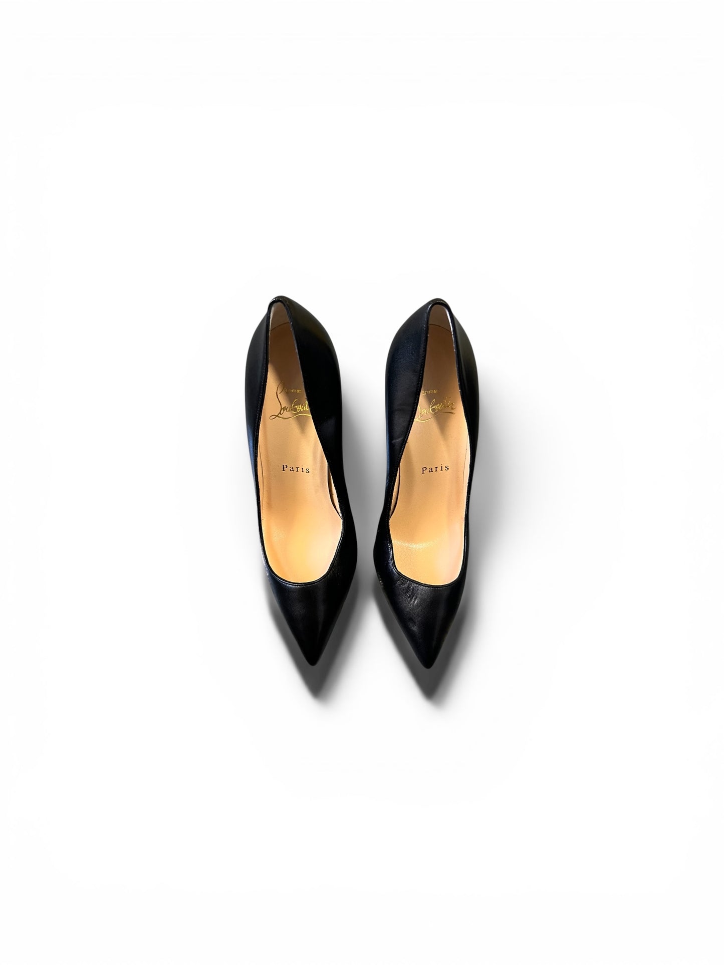 Christian Louboutin Kate 100 Pumps – Black Leather | Size 36.5