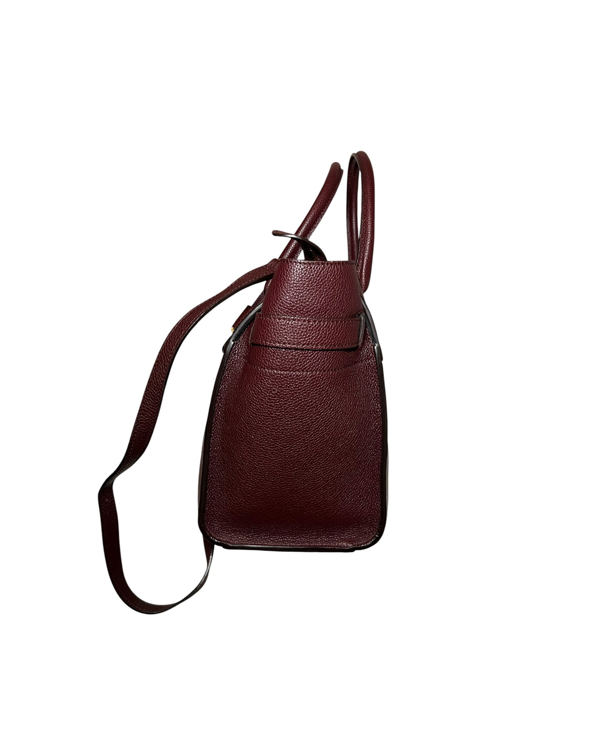 Mulberry College Stripe Tote Burgundy