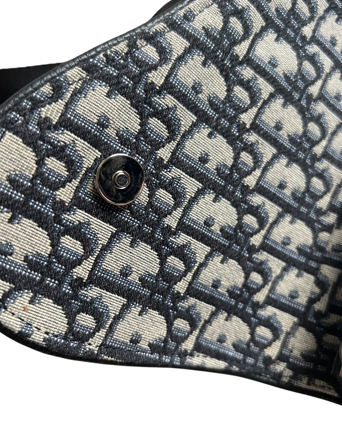 Christian Dior Saddle Bag – Beige & Black Dior Oblique Jacquard Crossbody Bag