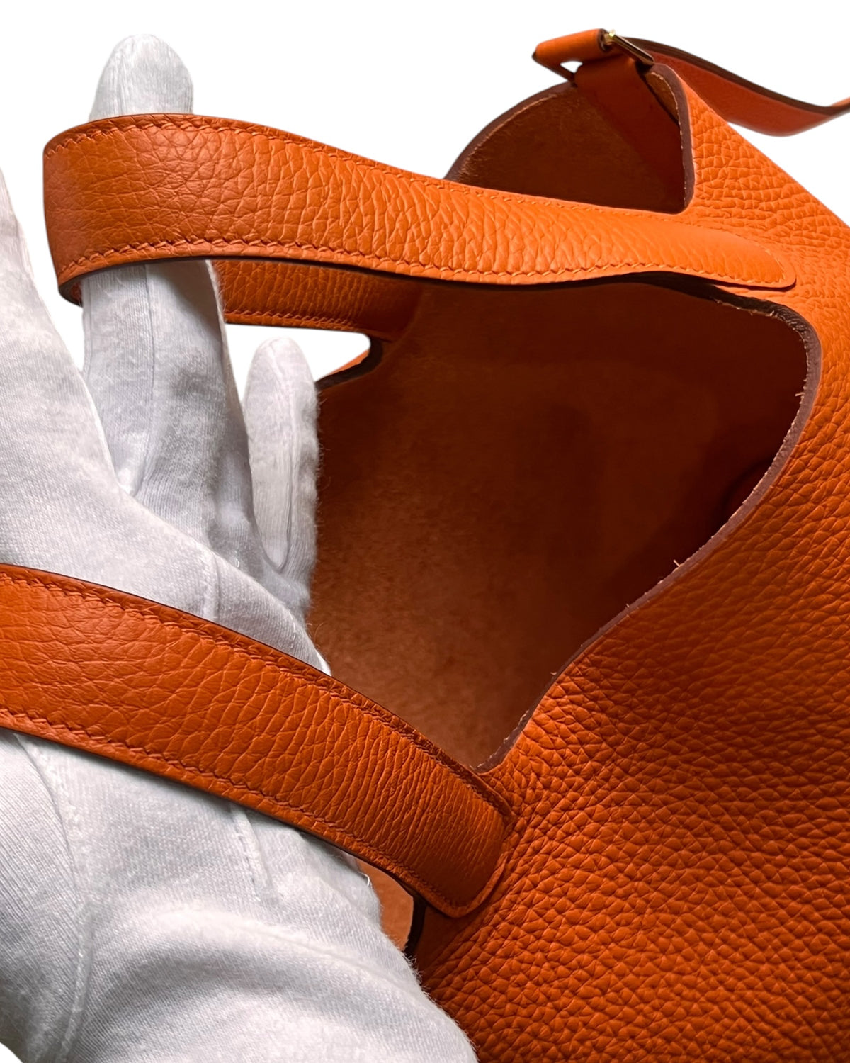 Hermès Picotin 18 Orange H Taurillon Clemence Gold Hardware