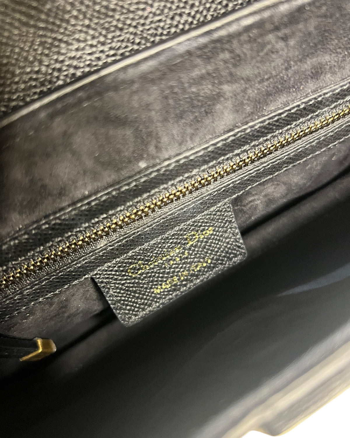 Dior Saddle Bag with Strap in Black Grained Calfskin