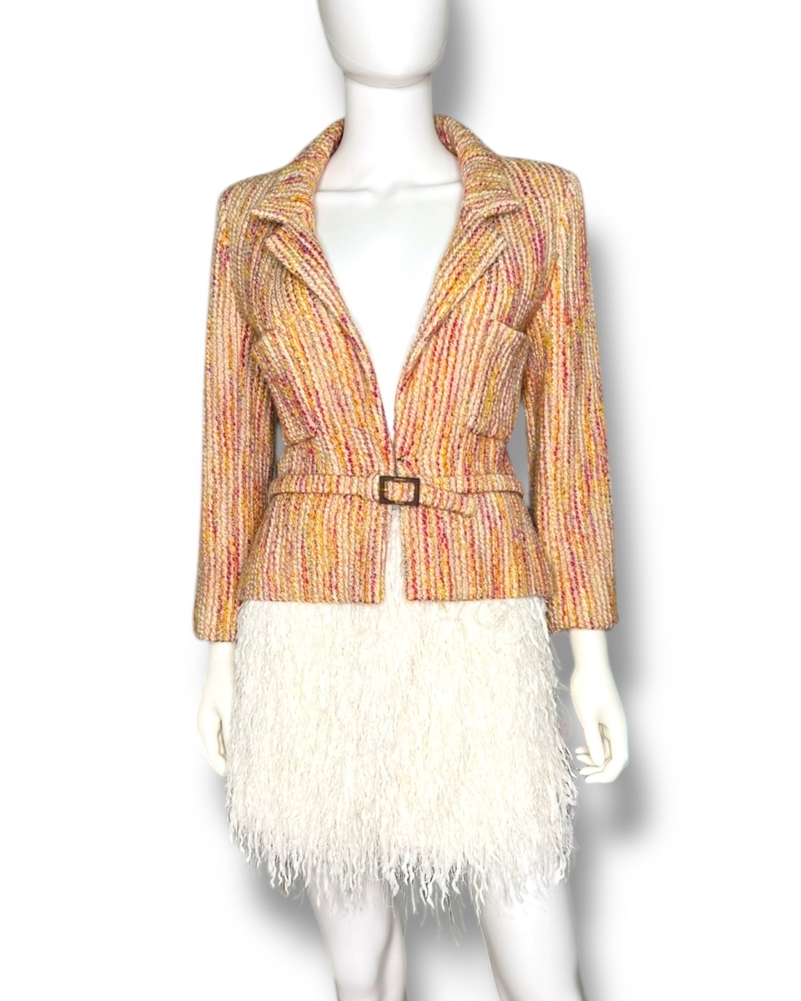 Chanel Multicoloured Lesage Fantasy Tweed Jacket with Belt - The Luxury Savvy