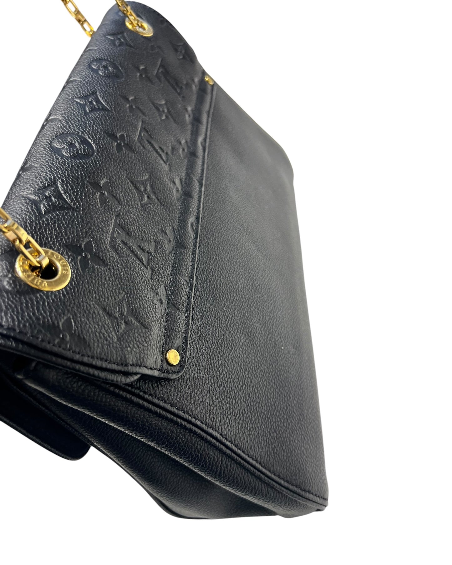 Louis Vuitton Saint-Germain MM Black Monogram Empreinte Leather Shoulder Bag – Gold Hardware