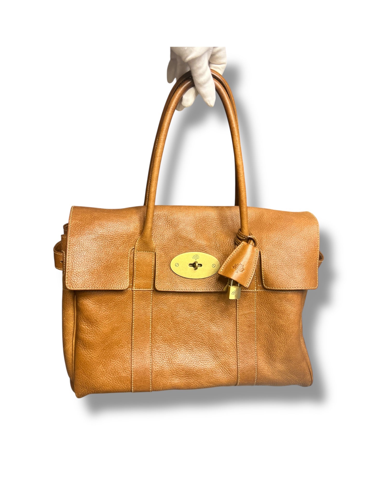 Mulberry Bayswater Small Classic Grain Leather Bag in Oak - The Luxury Savvy