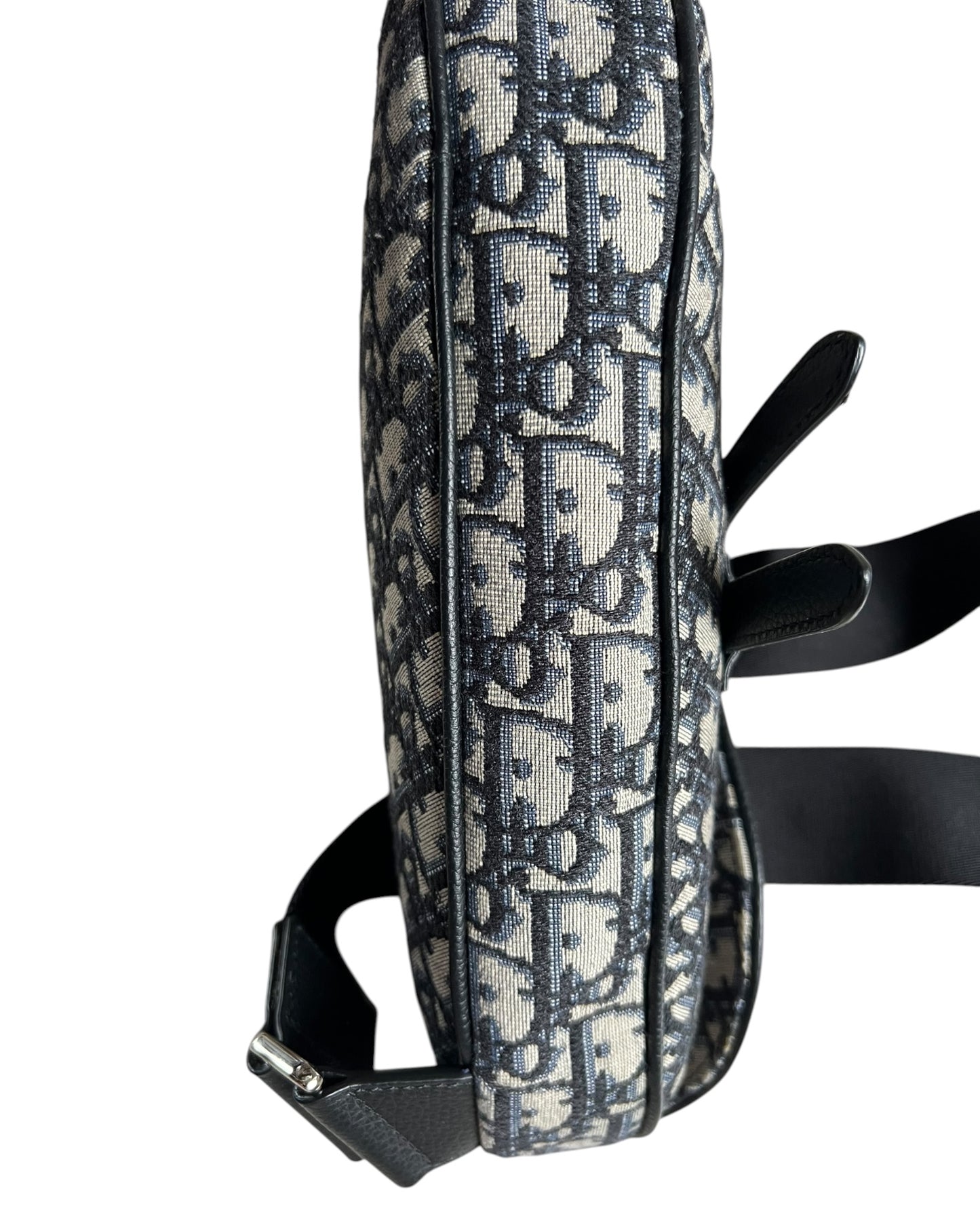 Christian Dior Saddle Bag – Beige & Black Dior Oblique Jacquard Crossbody Bag