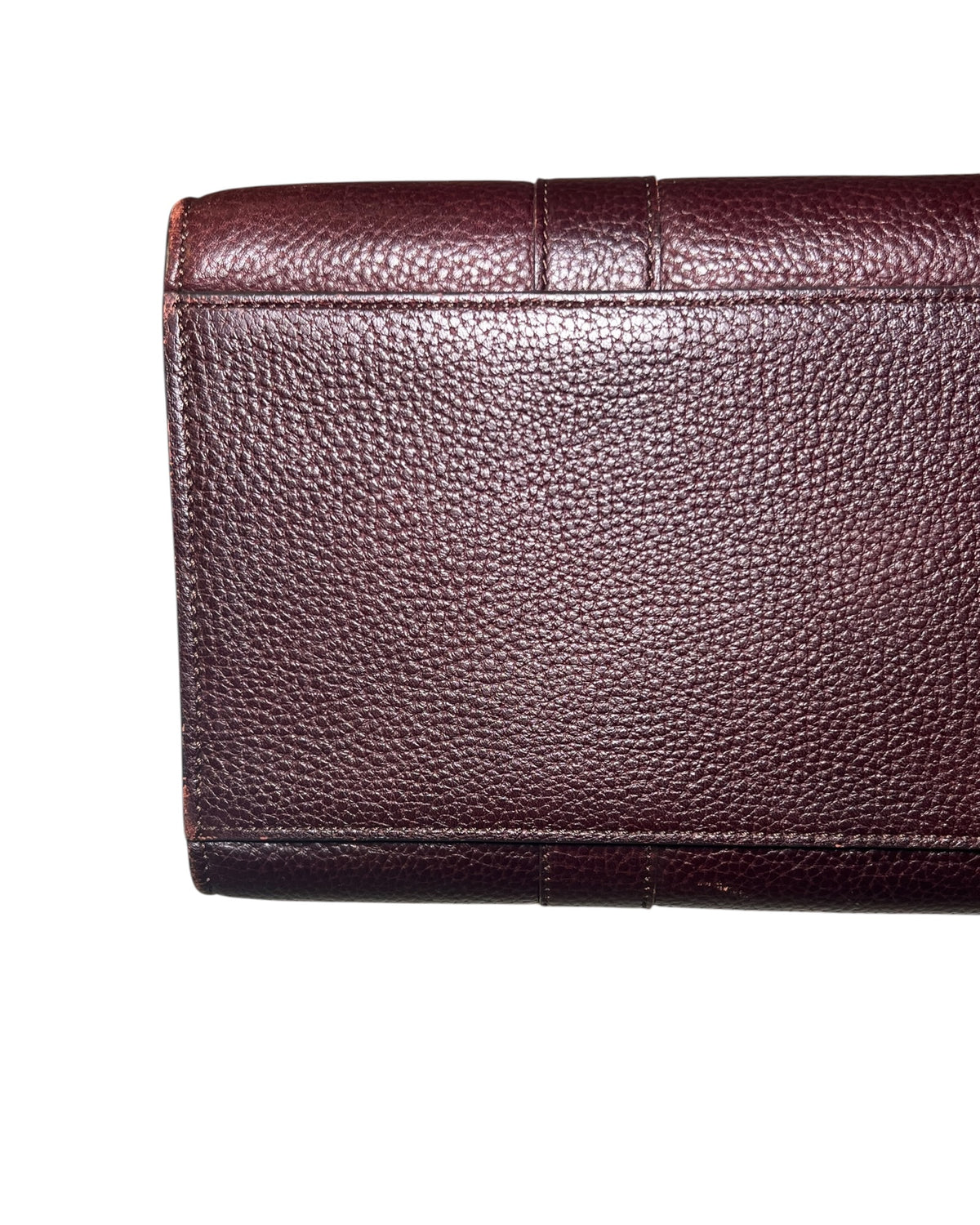 Mulberry Bayswater with Strap in Oxblood Grained Leather – Gold Hardware