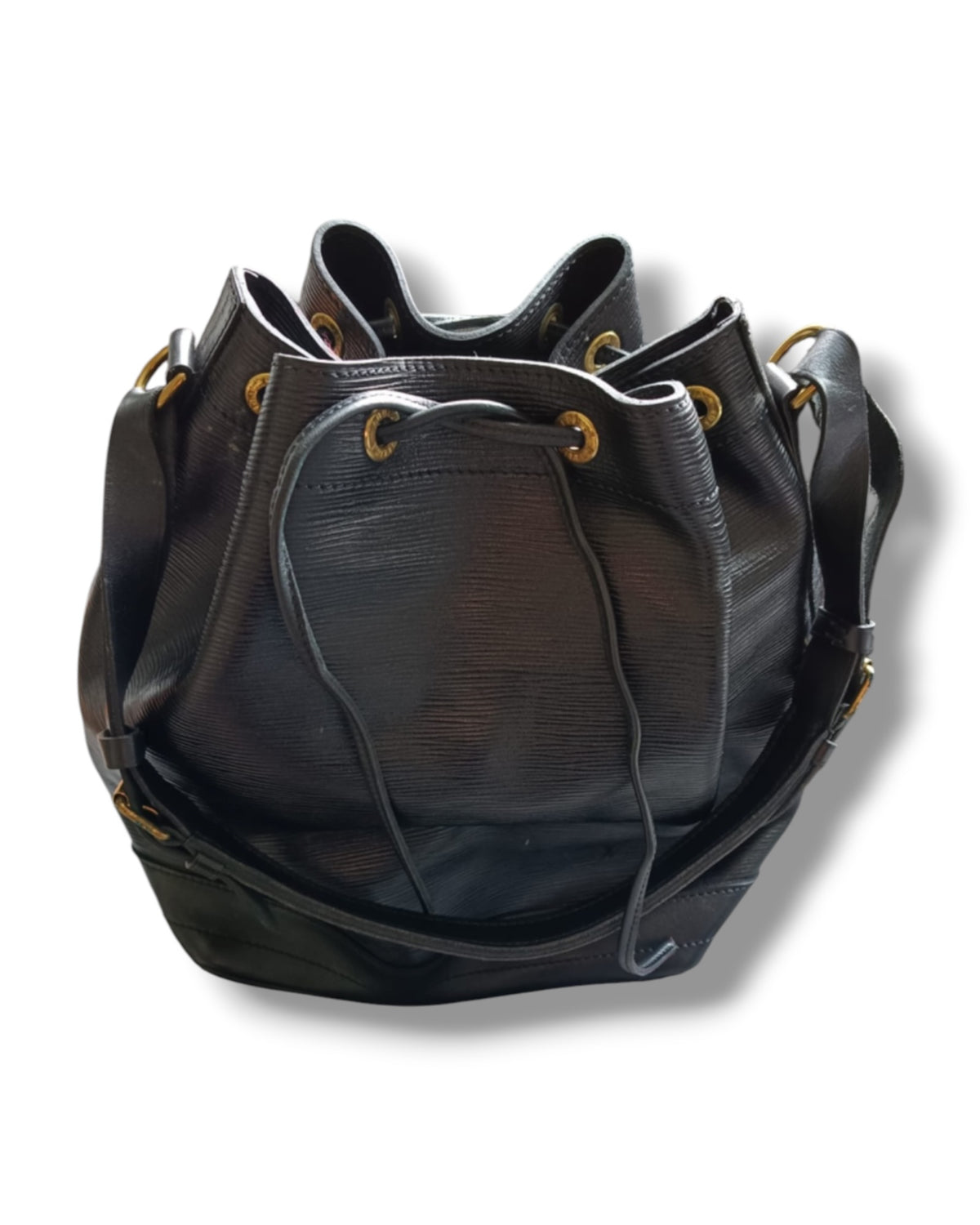 Louis Vuitton Vintage Noé Bucket Bag Black Epi Leather Gold-Tone Hardware