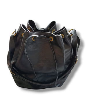 Louis Vuitton Vintage Noé Bucket Bag Black Epi Leather Gold-Tone Hardware