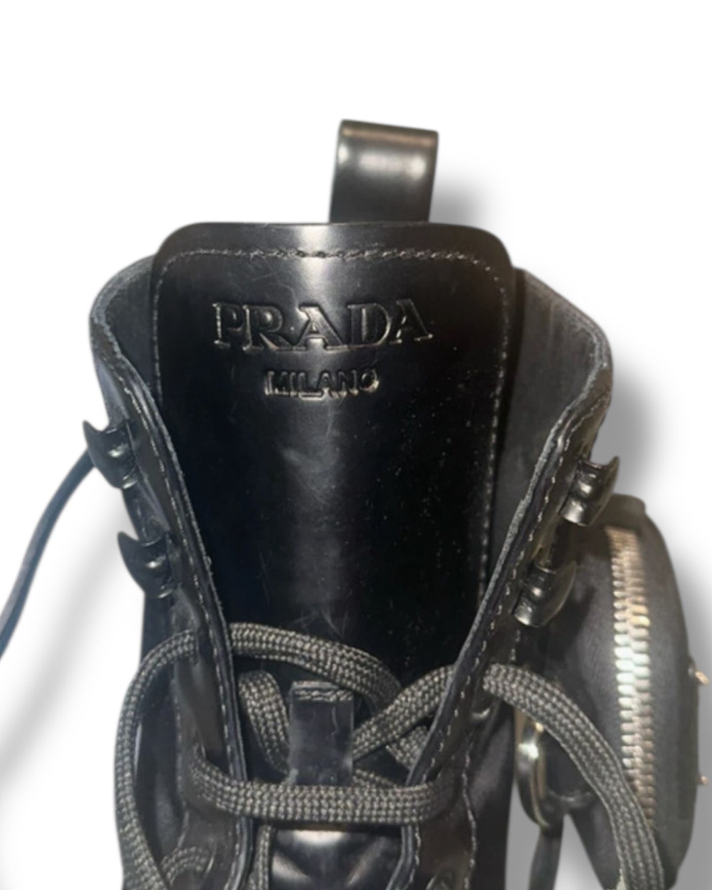 Prada Monolith Pocket Combat Boots – Size 40