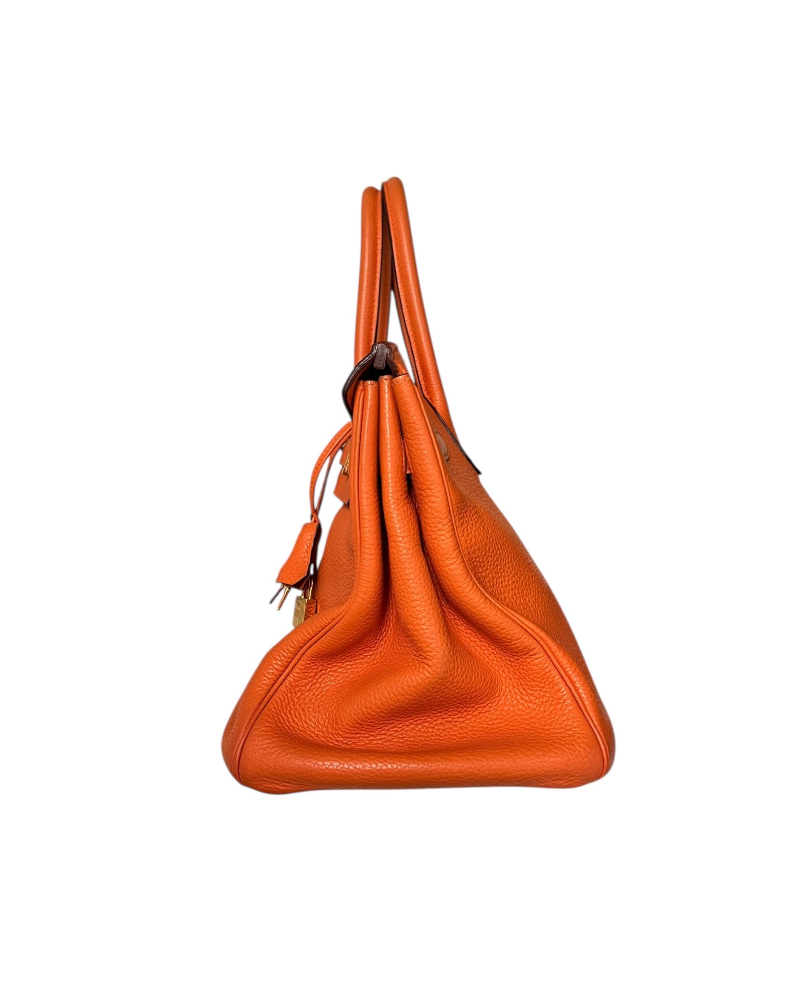 Hermès Birkin 35 Orange Clemence Leather | Very Good Pre-Owned Condition - The Luxury Savvy