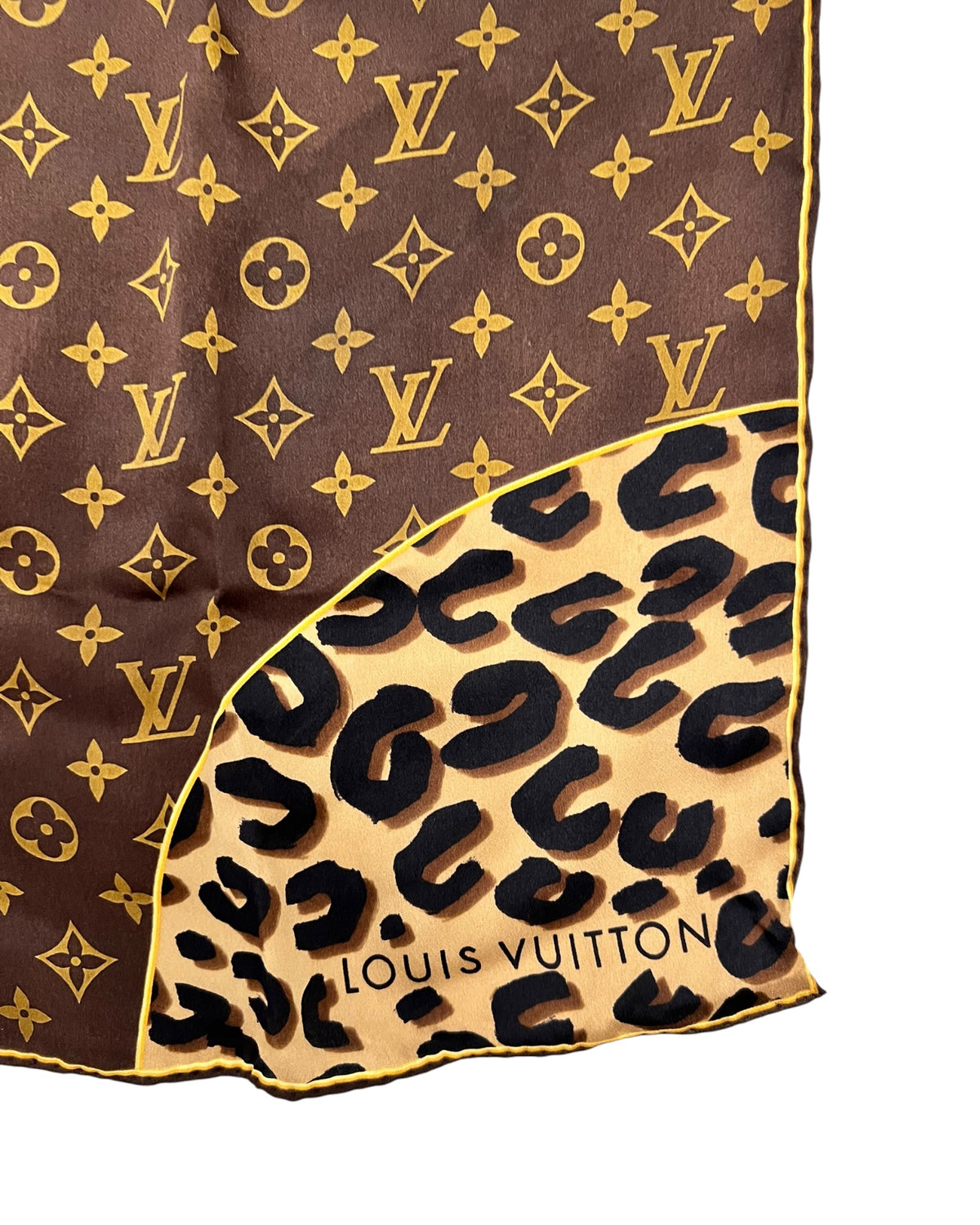 Louis Vuitton Monogram Leopard Silk Scarf 70