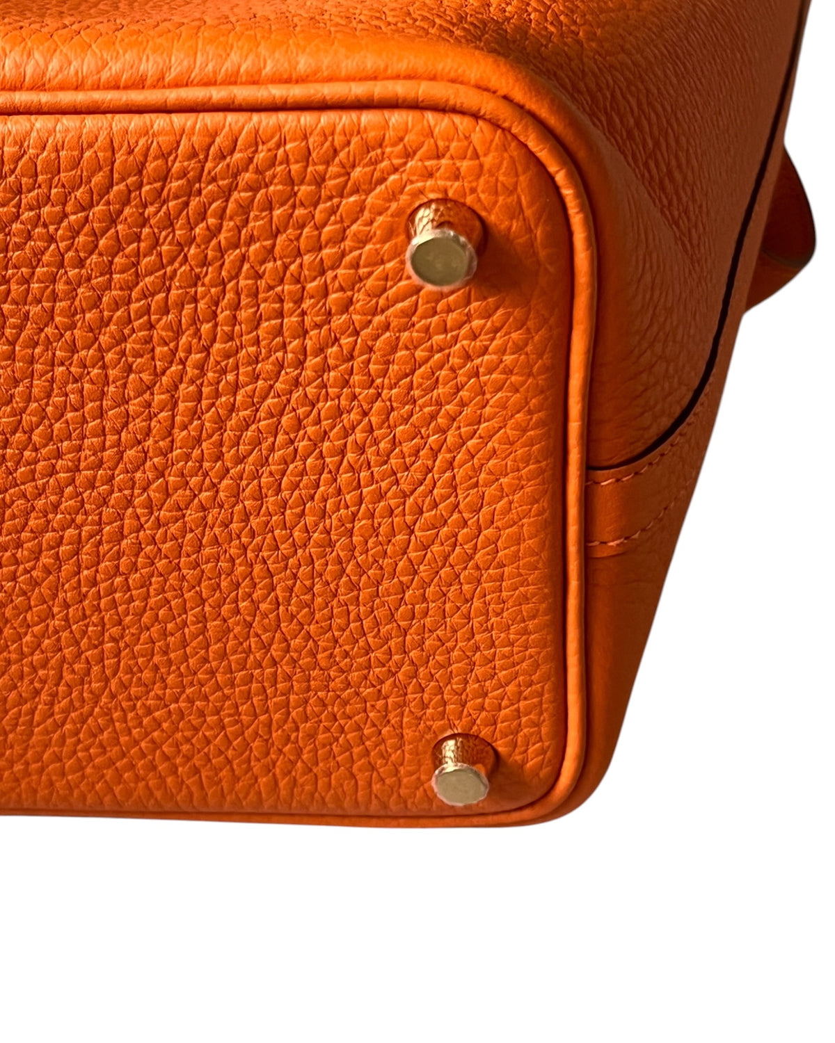Hermès Picotin 18 Orange H Taurillon Clemence Gold Hardware