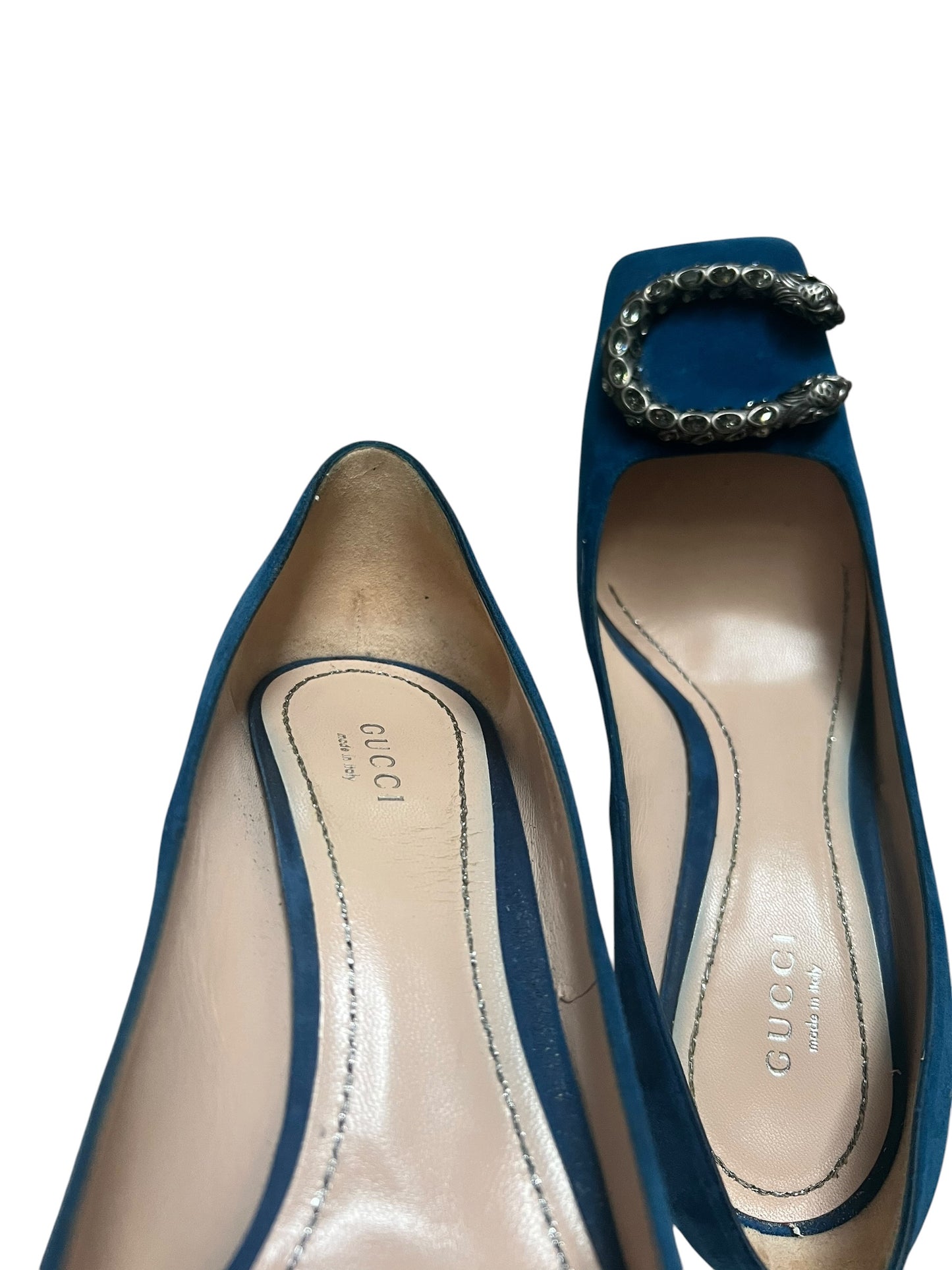 Gucci Dionysus Suede Pumps – Blue | Size 37