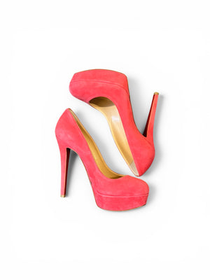 Christian Louboutin Daffodile 160 Platform Pumps – Pink Suede – Size EU 36.5