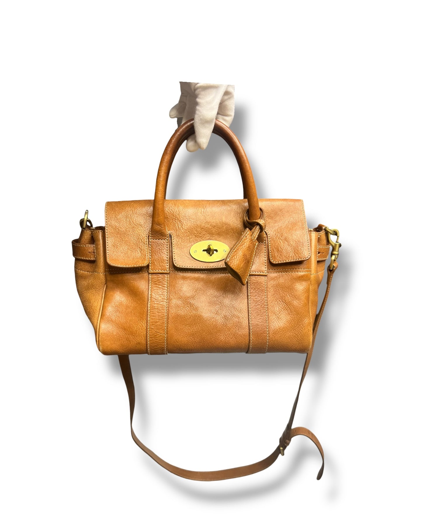 Mulberry Bayswater Natural Vegetable Tanned Leather Satchel in Oak - The Luxury Savvy