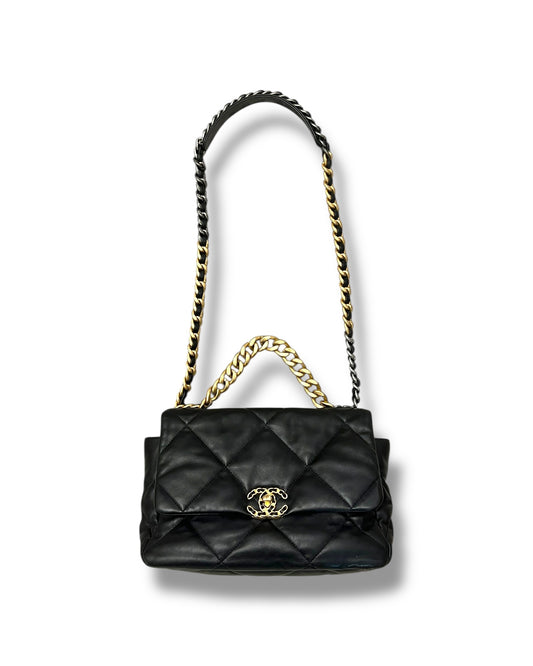 Chanel 19 Large Flap Bag – Black Lambskin, Mixed Hardware – (22P Collection)