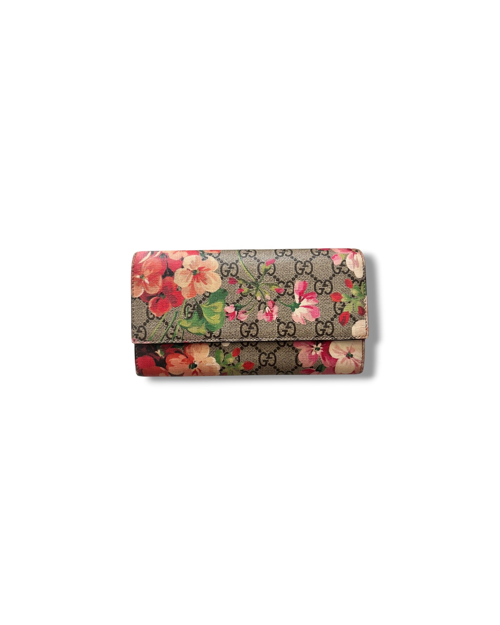 Gucci Blooms GG Supreme Continental Wallet - The Luxury Savvy