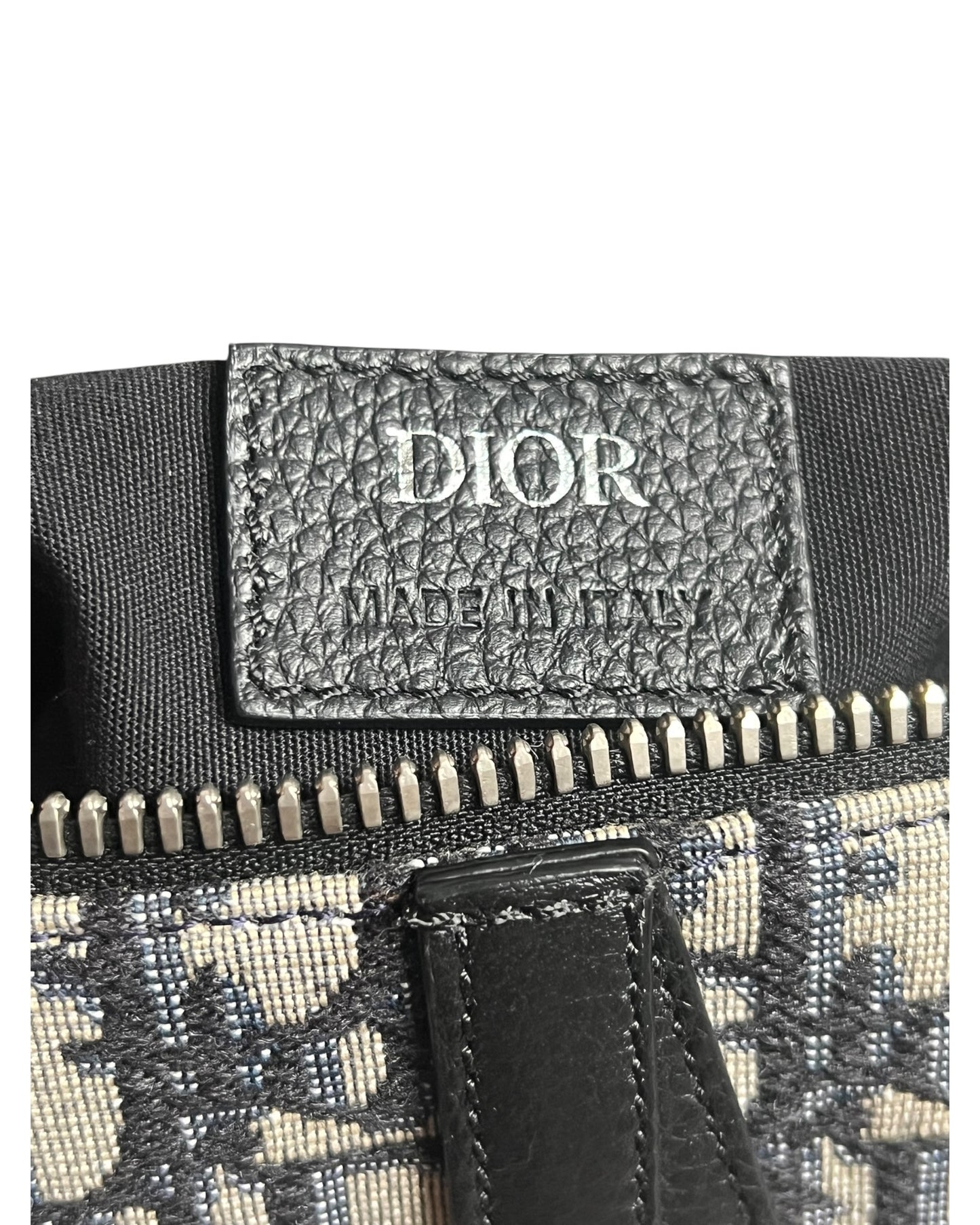 Christian Dior Saddle Bag – Beige & Black Dior Oblique Jacquard Crossbody Bag