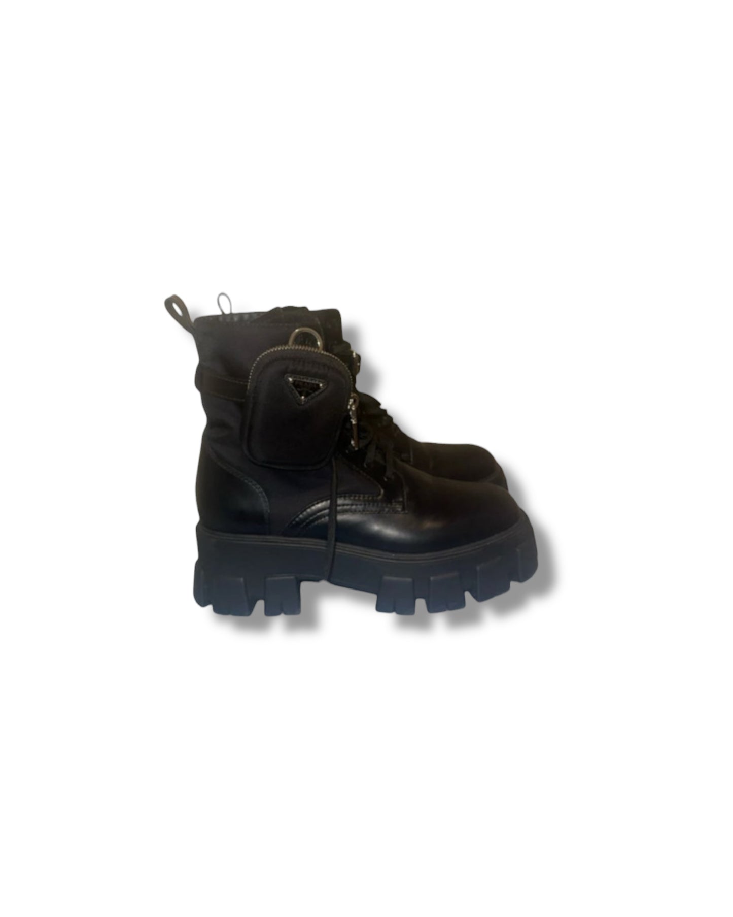 Prada Monolith Pocket Combat Boots – Size 40