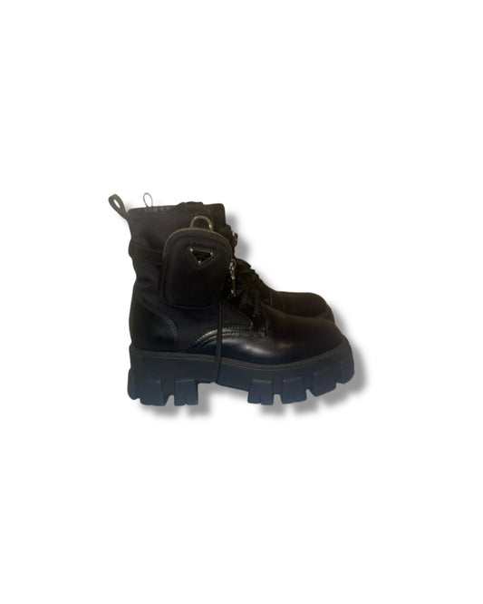 Prada Monolith Pocket Combat Boots – Size 40