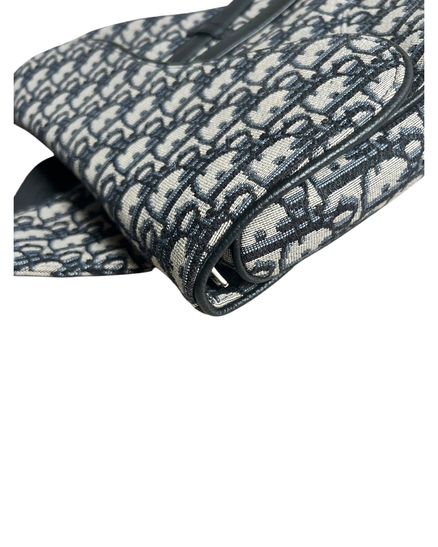 Christian Dior Saddle Bag – Beige & Black Dior Oblique Jacquard Crossbody Bag