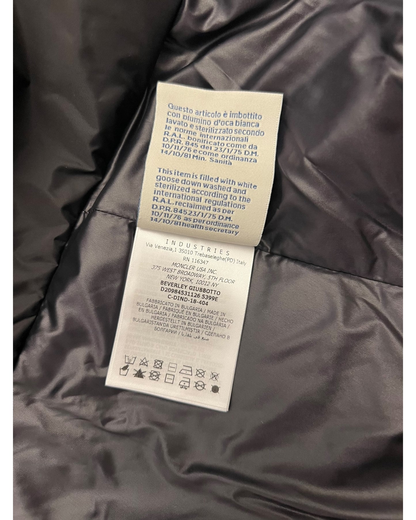 Moncler Grenoble White Down Ski Jacket with Black Fur-Trimmed Hood